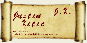 Justin Kitić vizit kartica